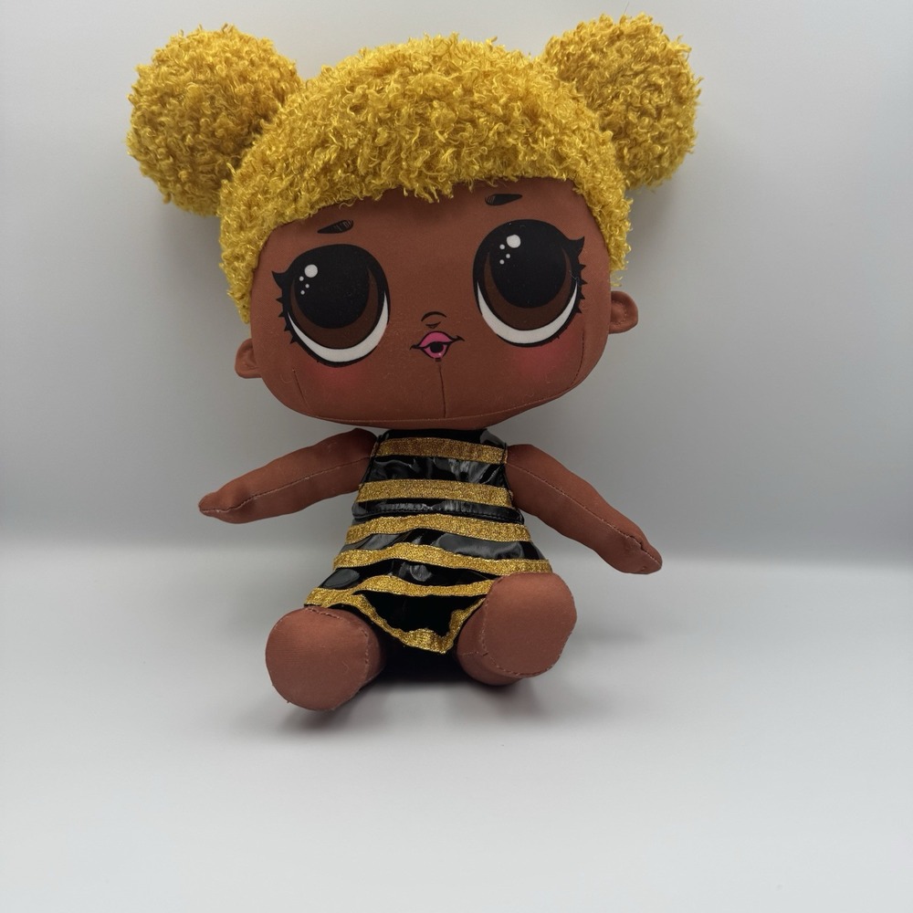 LOL SURPRISE QUEEN BEE‎ LARGE STUFFED PLUSH TOY DOLL GOLD HAIR 15'